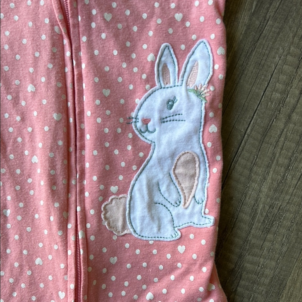**LAST CHANCE!! Carter’s Pink Polka Dot Bunny Zip Up Bundle Size 18 Months - Picture 6 of 14